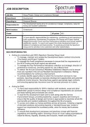 Job Description and Person Specification - Spectrum Housing Group