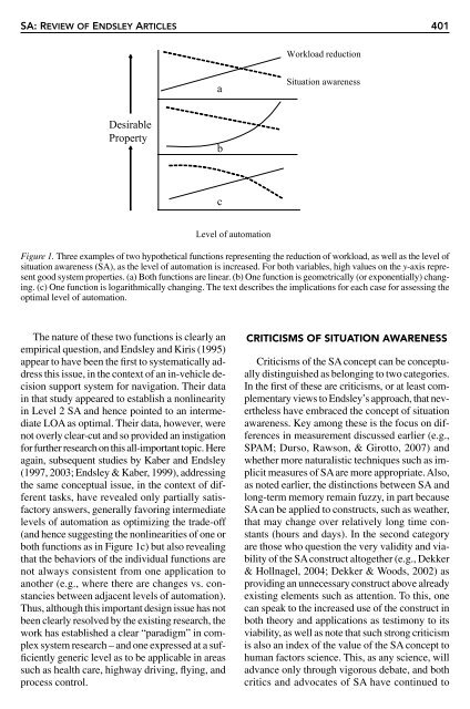 Situation Awareness: Review of Mica Endsley's 1995 Articles on ...