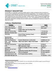 Ormet Process Ormet 802 Process Guidelines - Ormet Circuits, Inc.