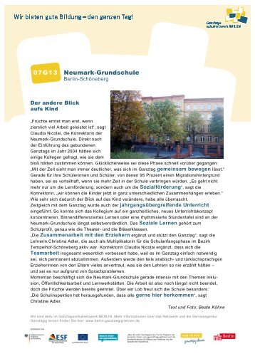 Neumark-Grundschule 07G13 - GanztÃ¤gig Lernen - Berlin