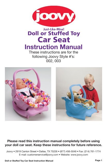 Doll Or Stuffed Toy Car Seat - Joovy