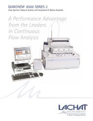 QuikChem 8500 Series Data Sheet - Lachat Instruments