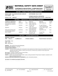 MATERIAL SAFETY DATA SHEET - Chromate Industrial Corporation