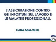 L'assicurazione contro gli infortuni sul lavoro e le ... - UIL Basilicata