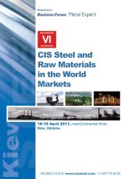 CIS Steel and Raw Materials in the World Markets