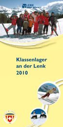 Klassenlager an der Lenk 2010 - Compass Group