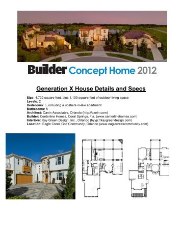 Gen X Specs - Builder Concept Home 2012