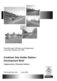 Cookham Gas Holder Station - The Royal Borough of Windsor and ...