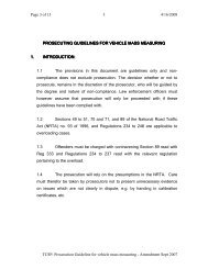 Prosecution Guideline for vehicle mass measuring - Arrive Alive