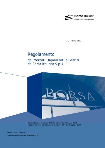 Regolamento - Borsa Italiana