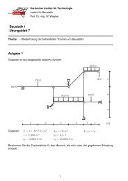 Ãbungsblatt7 - am Institut für Baustatik