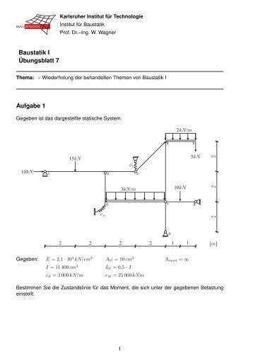 Ãbungsblatt7 - am Institut fÃ¼r Baustatik