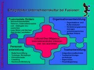 Erfolgreiche Unternehmenskultur bei Fusionen - Www3.datacomm.ch