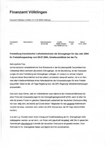 Finanzamt VÃ¶lklingen - fÃ¼ckert consult interim