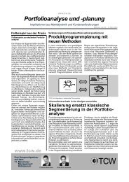 Portfolioanalyse und -planung, Handout zum 11. MMK