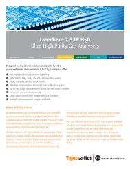LaserTrace 2.5 LP H 2 O Brochure (PDF) - Tiger Optics