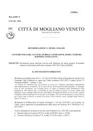 CITTÀ DI MOGLIANO VENETO - Comune di Mogliano Veneto