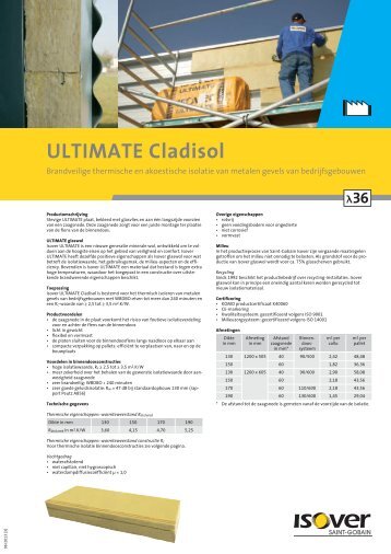 productblad ULTIMATE Cladisol - Isover