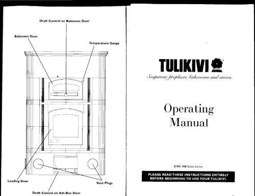 Tulikivi Operating Manual (Flat Grate)