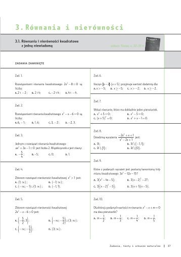 3. Równania i nierówności