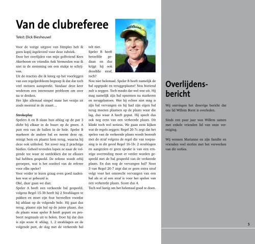 nummer 86 juni 2011 Clubblad van de Westfriese Golfclub