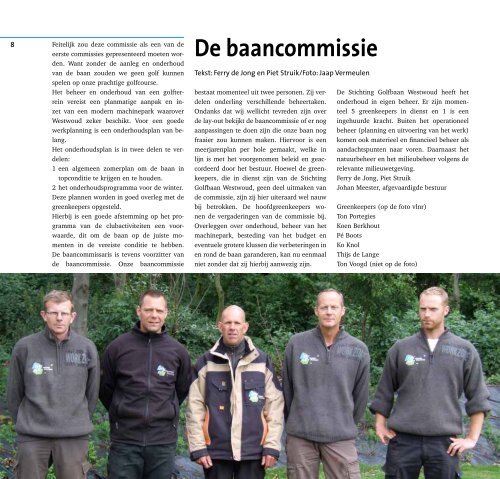 nummer 86 juni 2011 Clubblad van de Westfriese Golfclub