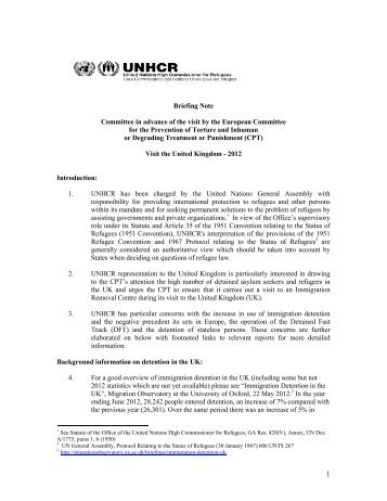 UNHCR Briefing Note