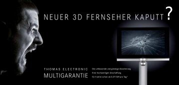 NEUER 3D FERNSEHER KAPUTT? - Thomas Electronic GmbH