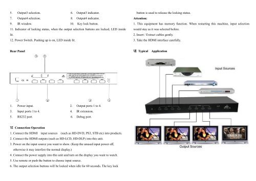 4x4 HDMI Matrix Switcher User Manual