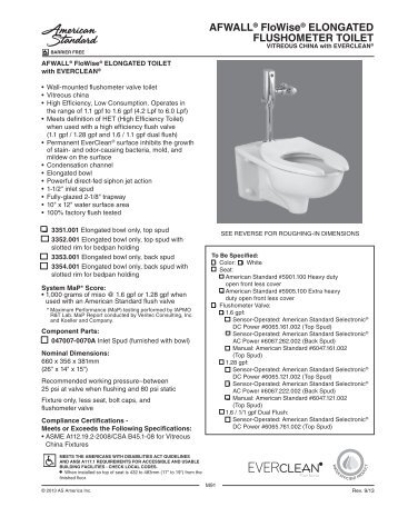 Spec Sheet - American Standard