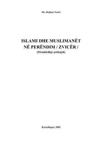 ISLAMI DHE MUSLIMANËT NË PERËNDIM / ZVICËR / - El-Hikmeh