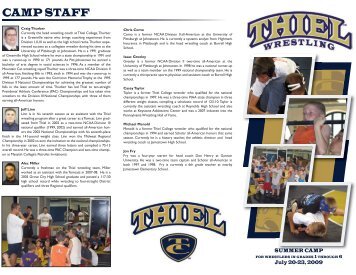 SUMMER CAMP - Thiel College Athletics