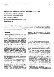 SHELL-DEPENDENT LEVEL DENSITIES IN NUCLEAR REACTION ...