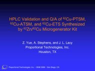 HPLC Validation and Q/A of 62 Cu-PTSM, 62 Cu-ATSM, and 62 Cu ...