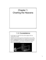 Chapter 1: Charting the Heavens - Saratoga High School