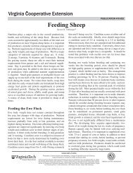 Feeding Sheep - Virginia Cooperative Extension - Virginia Tech