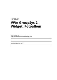 VWe GroupSys 2 Widget: Fotoalben - Verband Wohneigentum