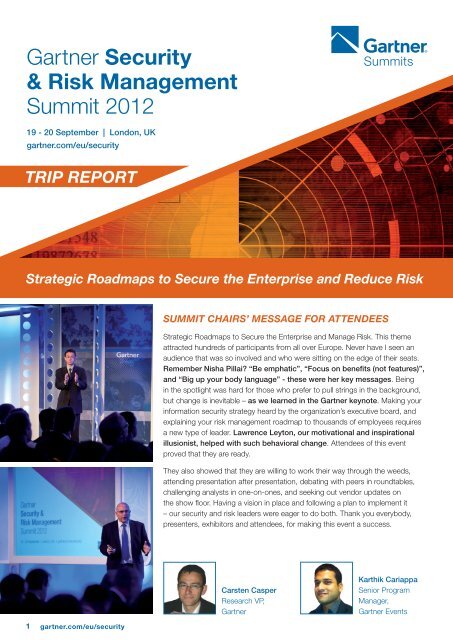 Gartner Security & Risk Management Summit 2012