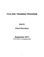Unit 9: Client Education - ITCA