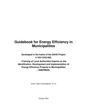 Guidebook for Energy Efficiency in Municipalities