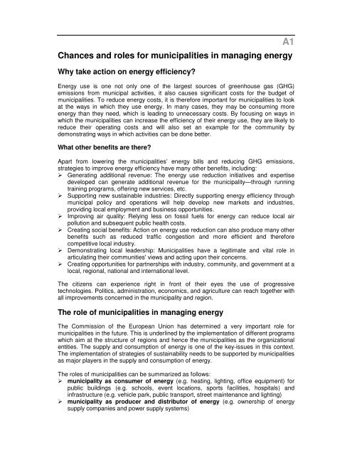 Guidebook for Energy Efficiency in Municipalities