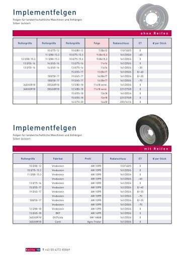 Implementfelgen Implementfelgen