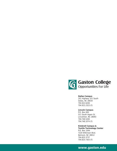 Summer 2013 - Gaston College