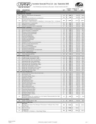 Australian Associate Price List - July - September 2009 - Usana