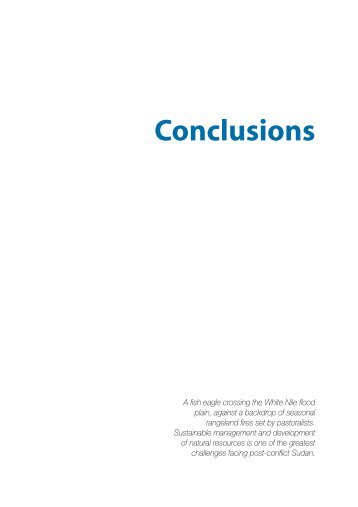 Chapter 15 – Conclusions - Disasters and Conflicts - UNEP
