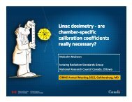Linac dosimetry - are chamber-specific calibration ... - CIRMS