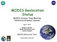 MODIS Geo-location Status - Nasa