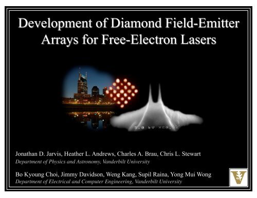 Development of Diamond Field-Emitter Arrays for Free-Electron Lasers