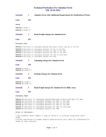 Technical Particulars For Alumino Ferric TSC 23-01-2013 - csidc ...