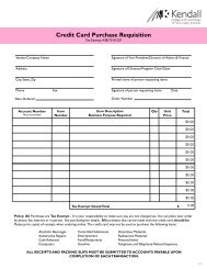 Credit Card Purchase Requisition